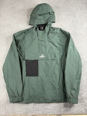 100 Thieves Foundations Anorak Windbreaker Jacket Men's Large Green Pullover